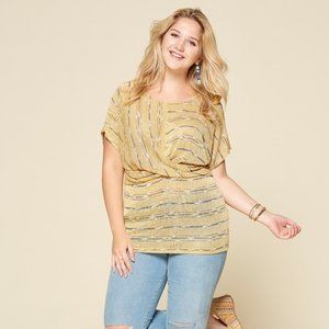 * ONLY 2X LEFT* Butter Twist Front Knit Tee